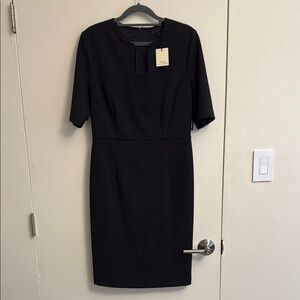 Trina Turk Black Sheath Midi Dress